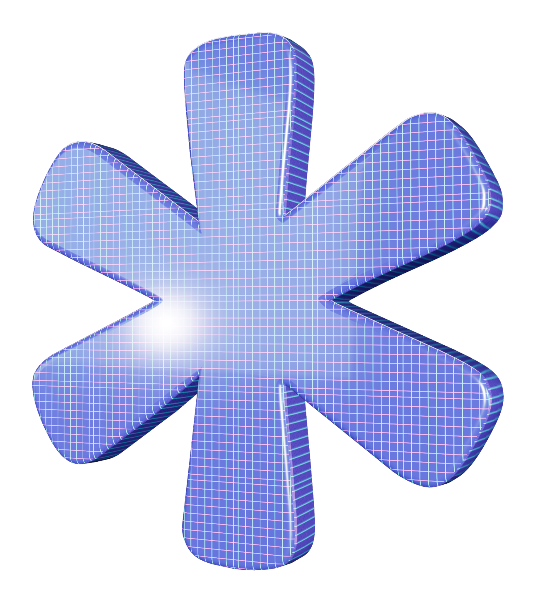 3D grid asterisk